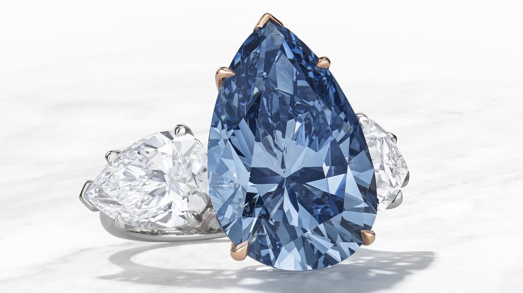 The fancy vivid “Bleu Royal” sold for $44 million at Christie’s in November. Bleu Royal